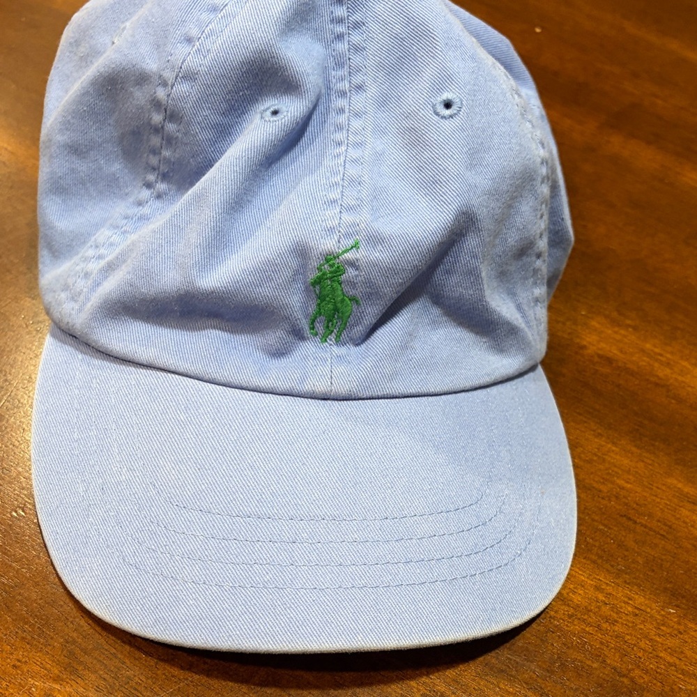 Ralph Lauren Light Blue Polo Cap with Green Logo